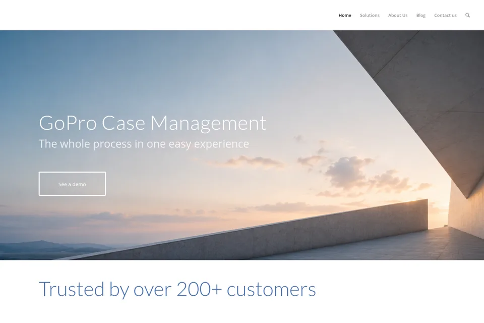 Aperçu de la landing page