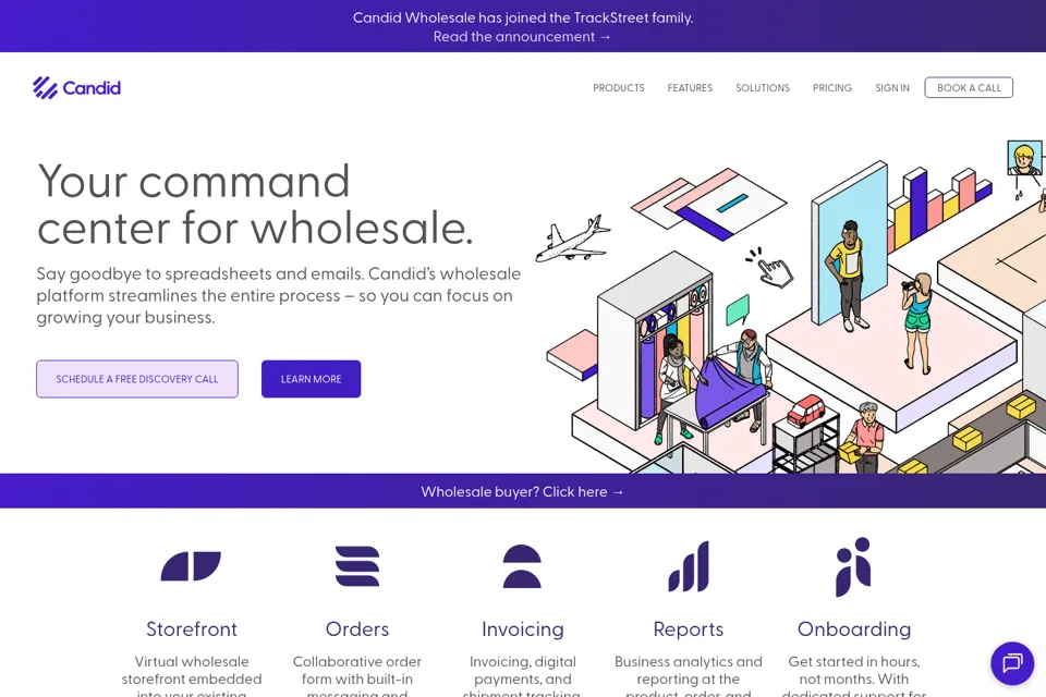 Aperçu de la landing page