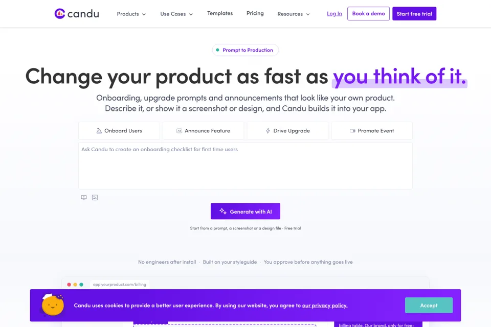 Landing page preview