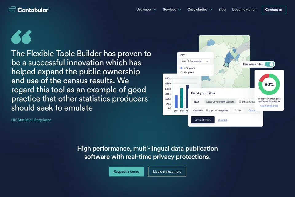 Aperçu de la landing page