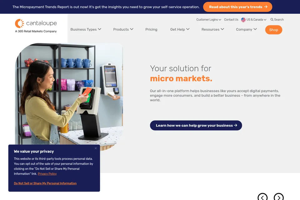 Aperçu de la landing page