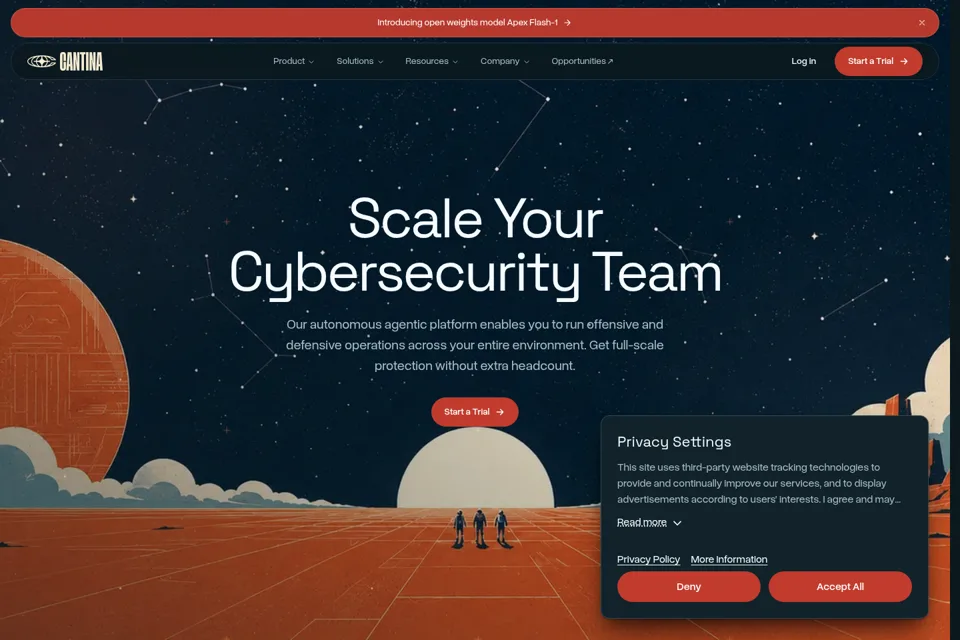 Aperçu de la landing page