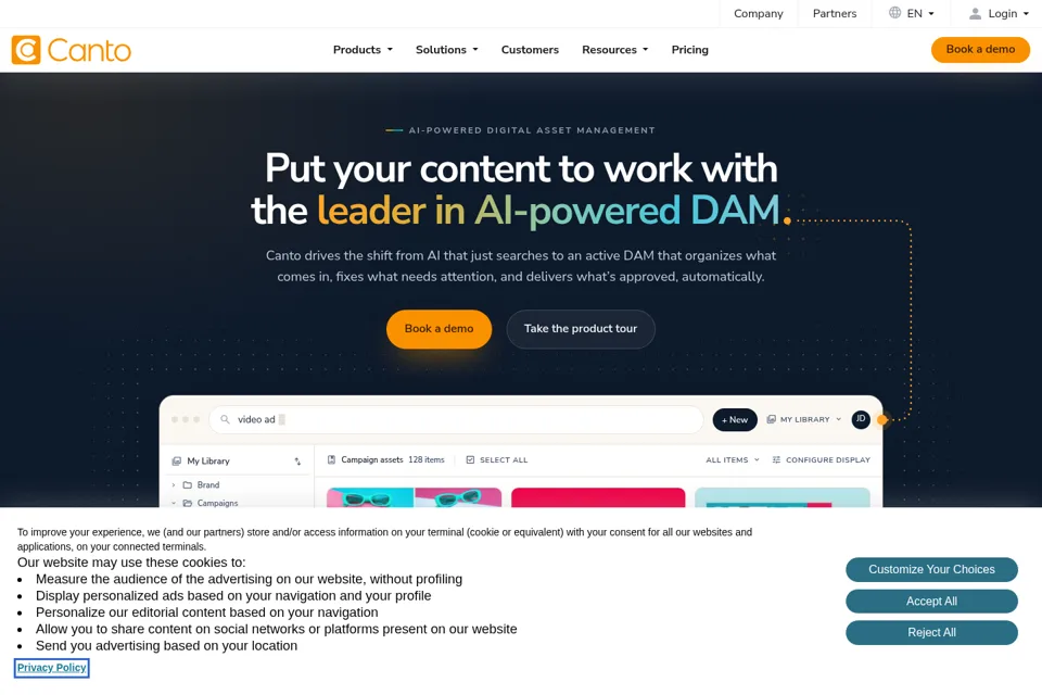 Landing page preview