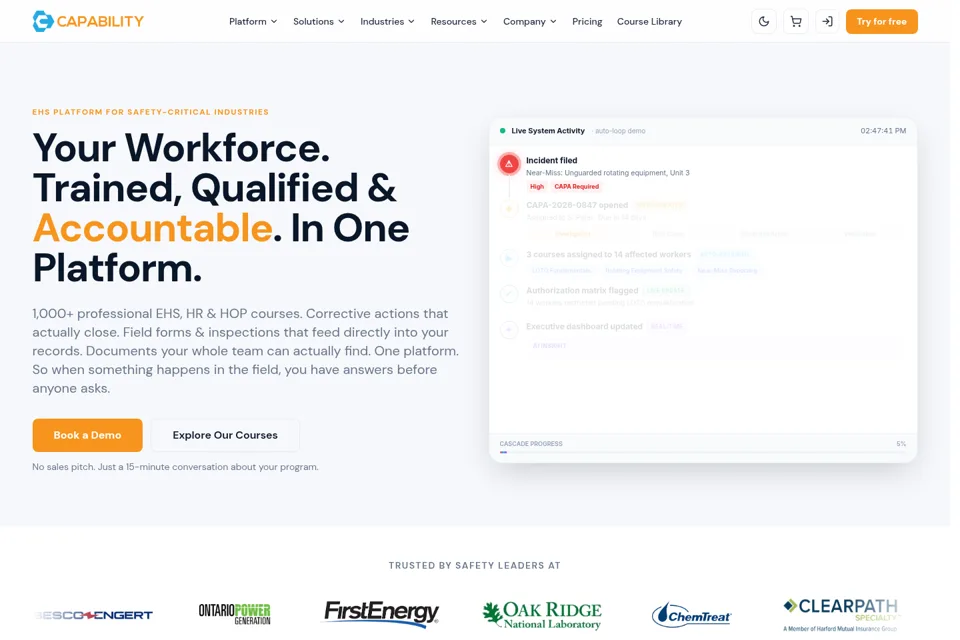 Aperçu de la landing page