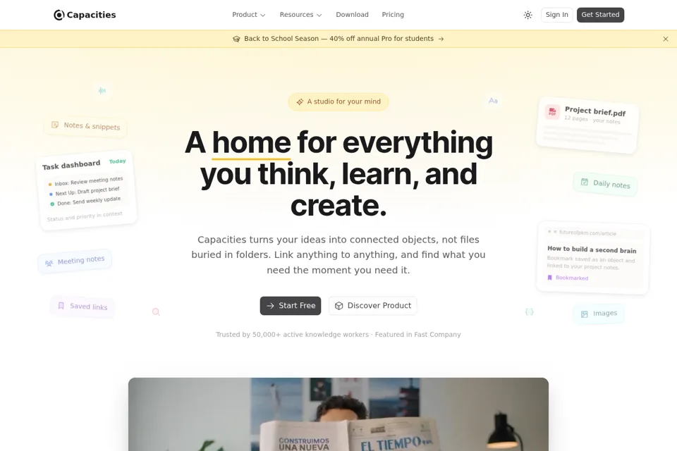 Landing page preview