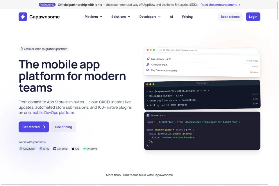 Landing page preview