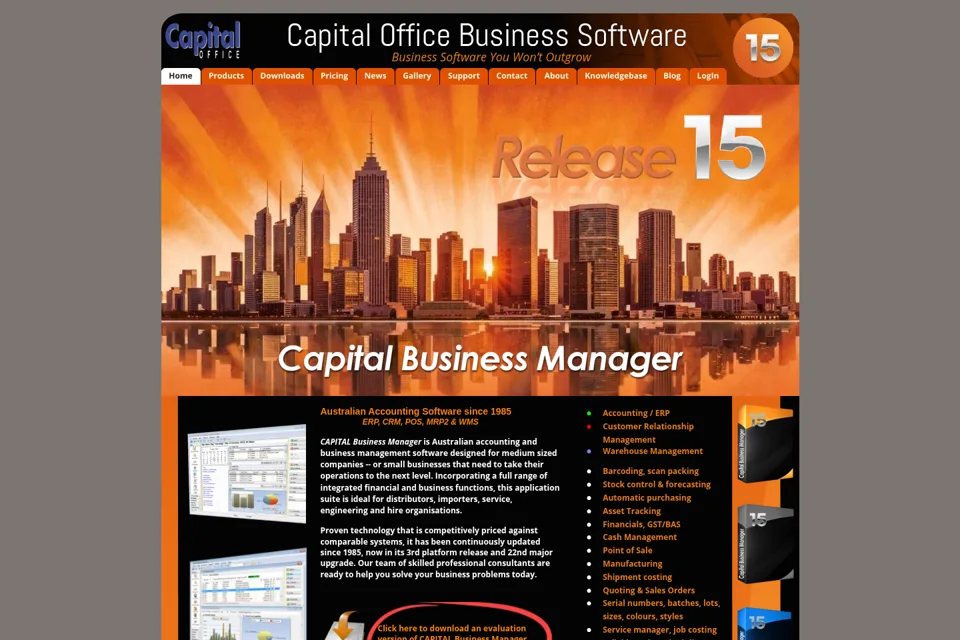 Aperçu de la landing page