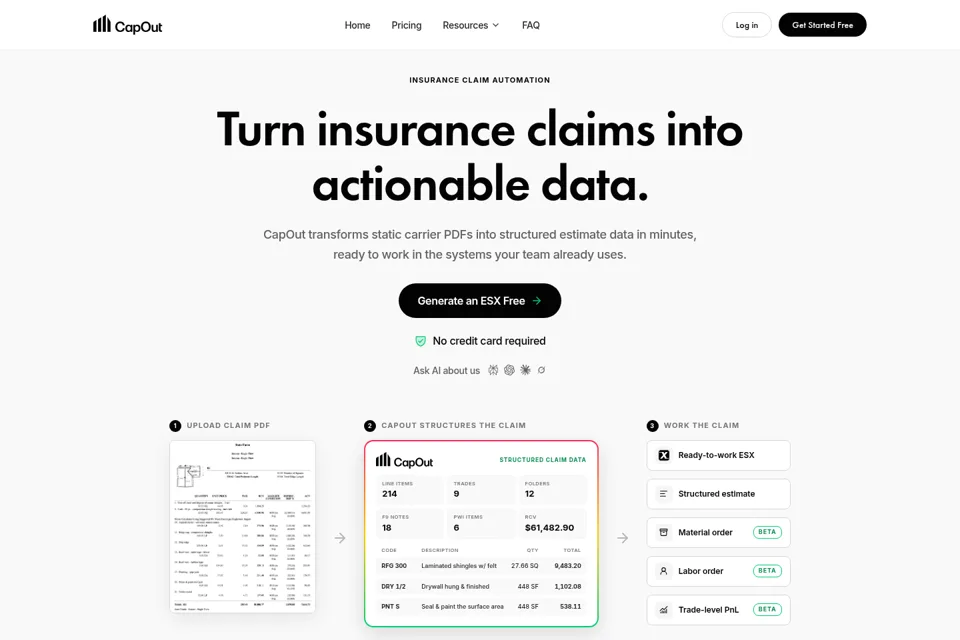 Aperçu de la landing page