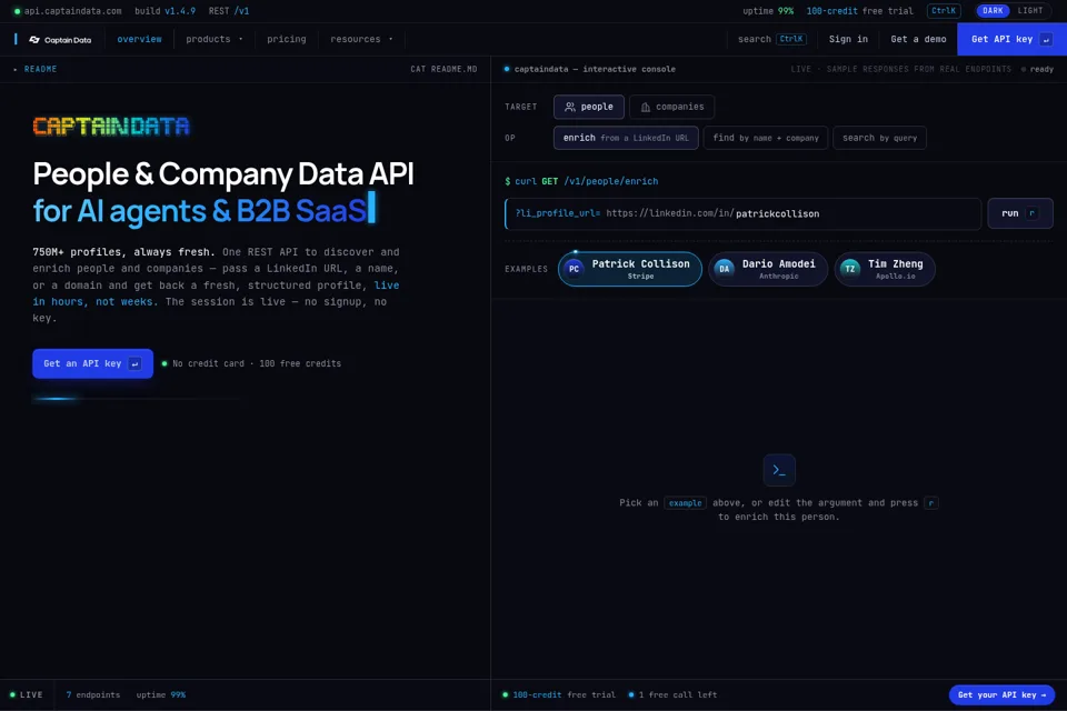Landing page preview