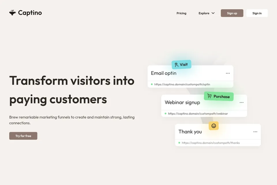 Landing page preview