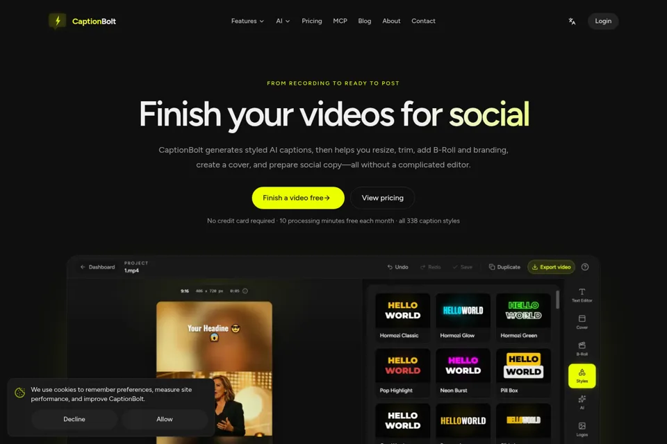 Landing page preview