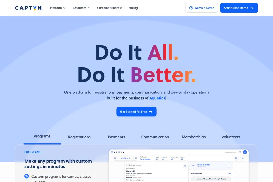 Aperçu de la landing page