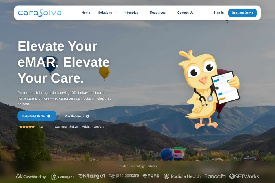Aperçu de la landing page