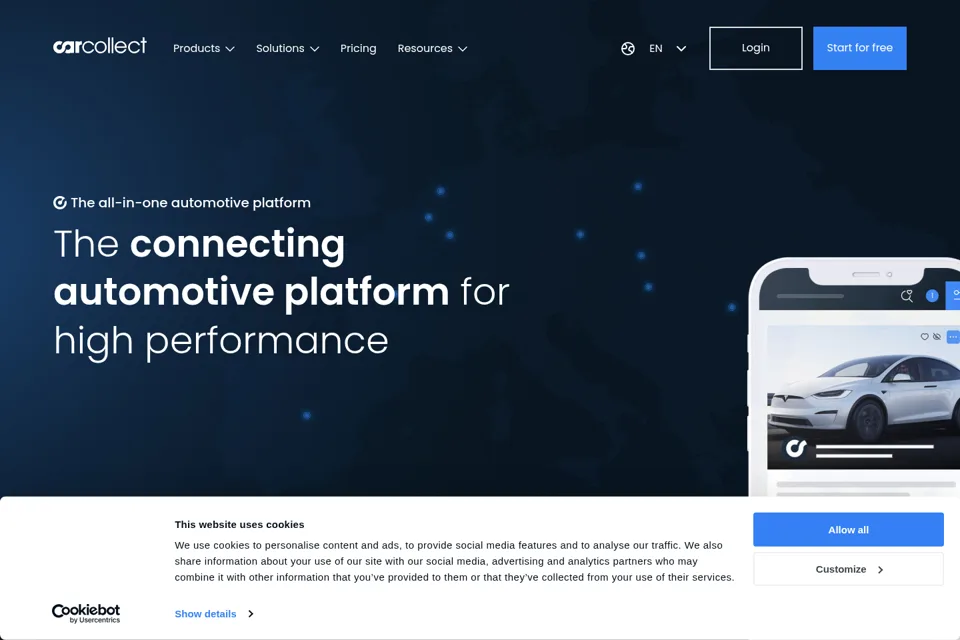 Aperçu de la landing page