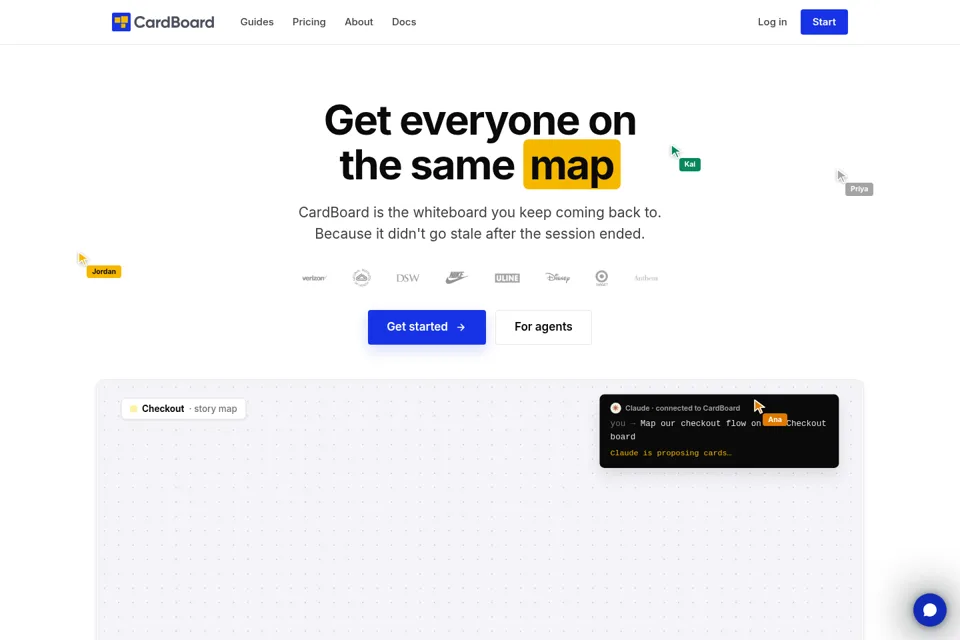 Aperçu de la landing page