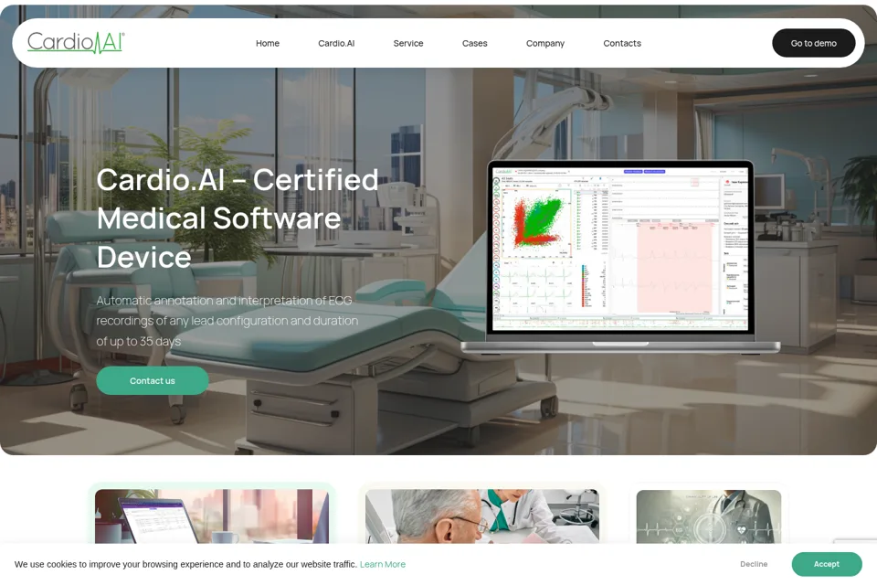 Aperçu de la landing page