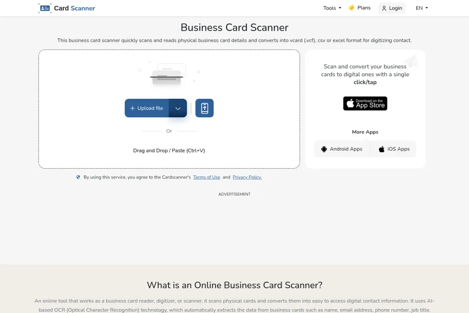 Aperçu de la landing page