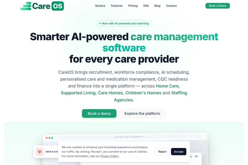 Landing page preview