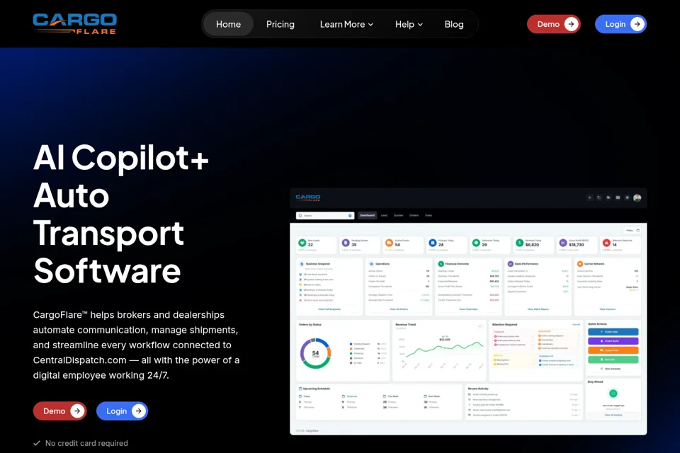 Aperçu de la landing page
