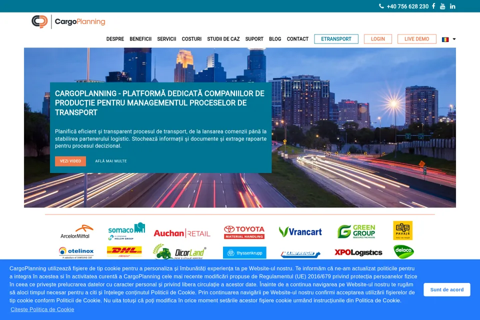 Aperçu de la landing page