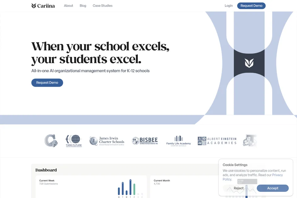 Aperçu de la landing page