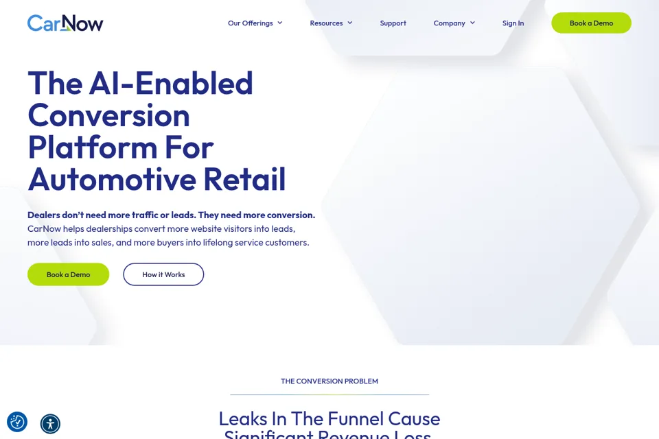 Aperçu de la landing page