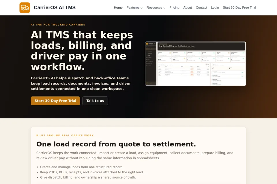 Landing page preview