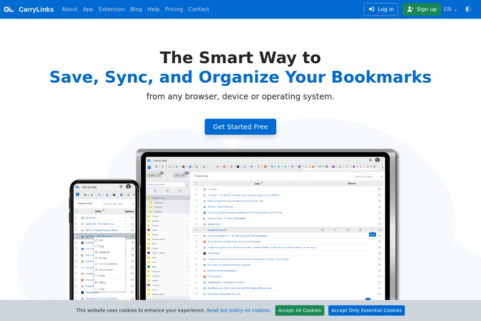 Landing page preview