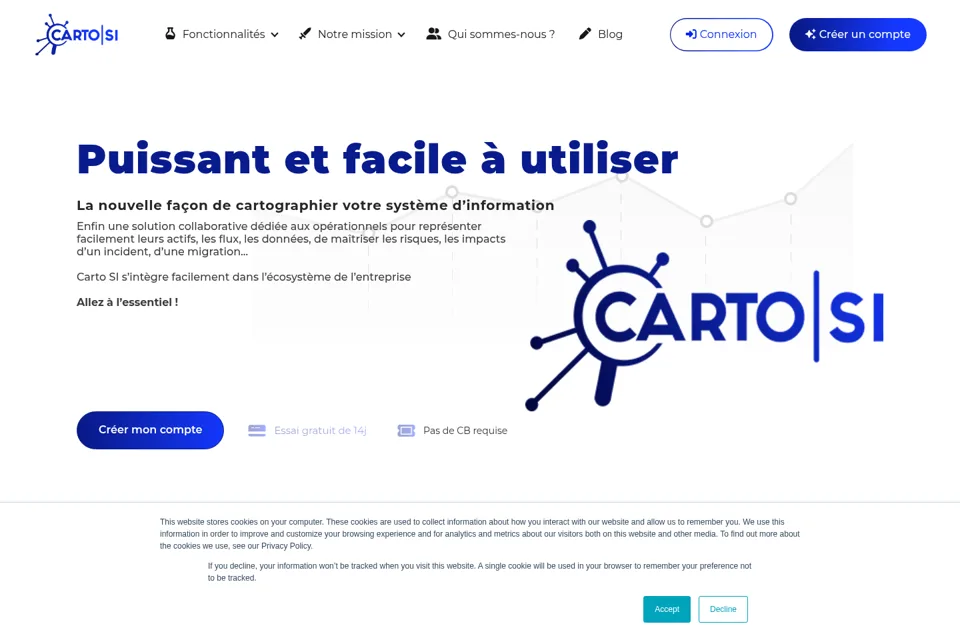 Aperçu de la landing page