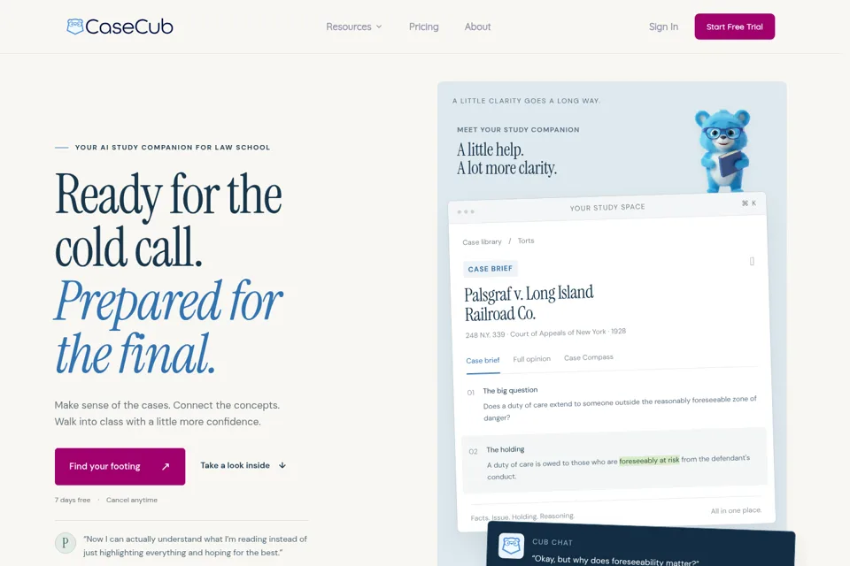 Aperçu de la landing page