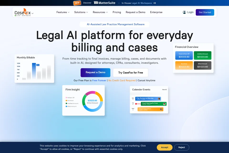 Aperçu de la landing page