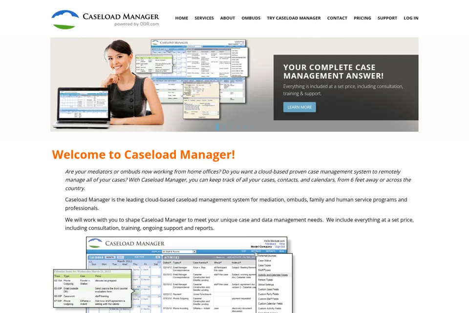 Aperçu de la landing page