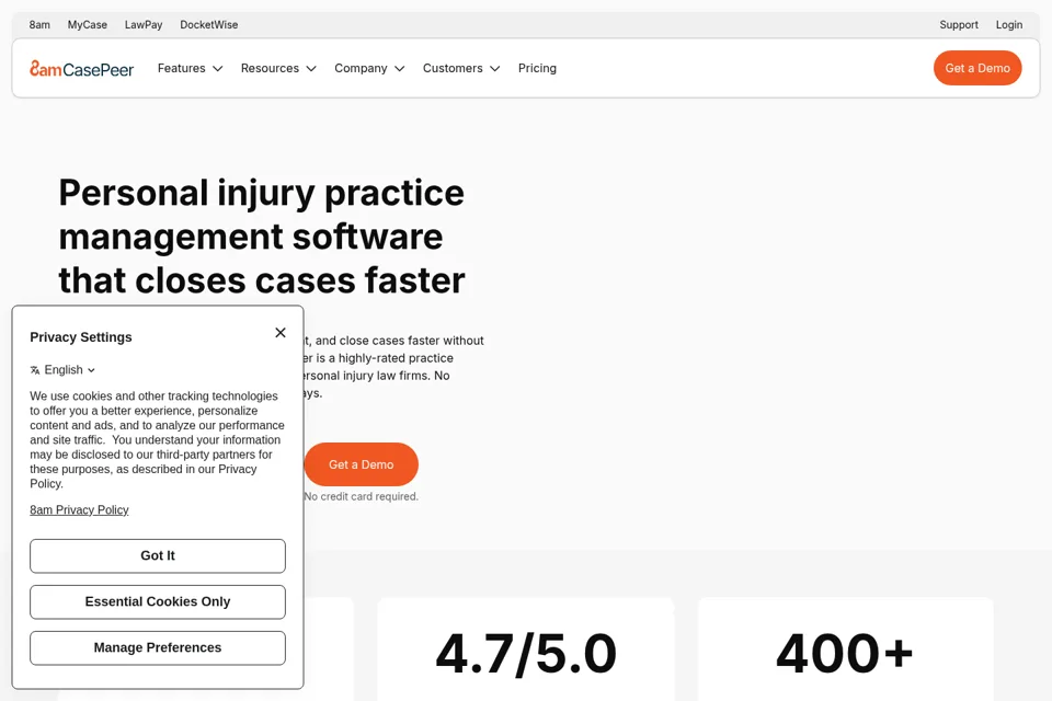 Landing page preview