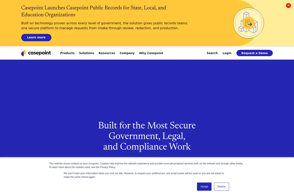 Aperçu de la landing page
