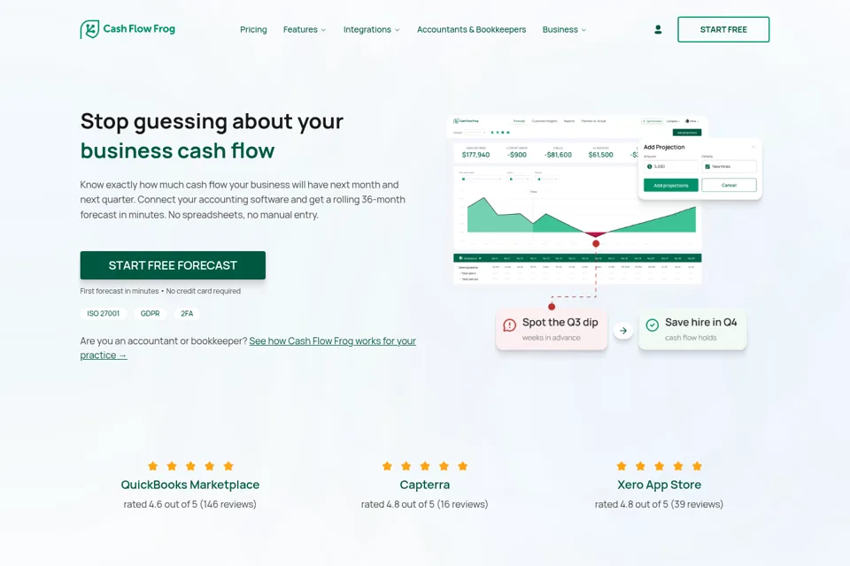 Aperçu de la landing page