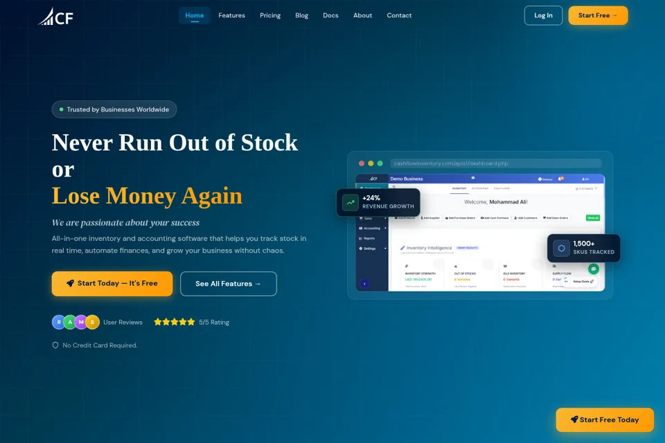 Aperçu de la landing page