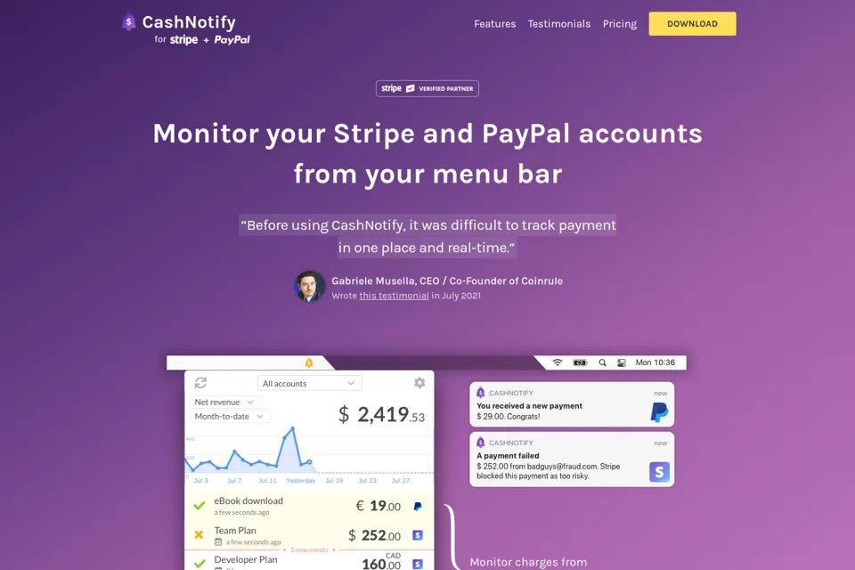 Landing page preview