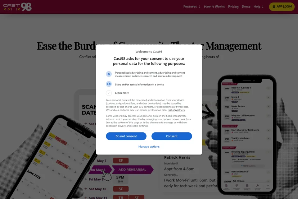 Landing page preview