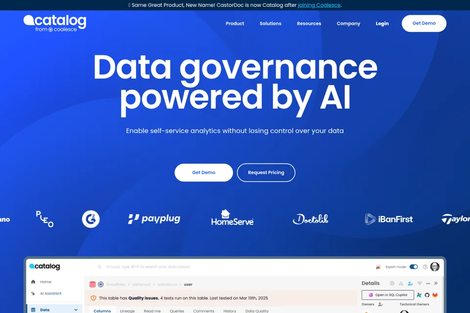 Aperçu de la landing page