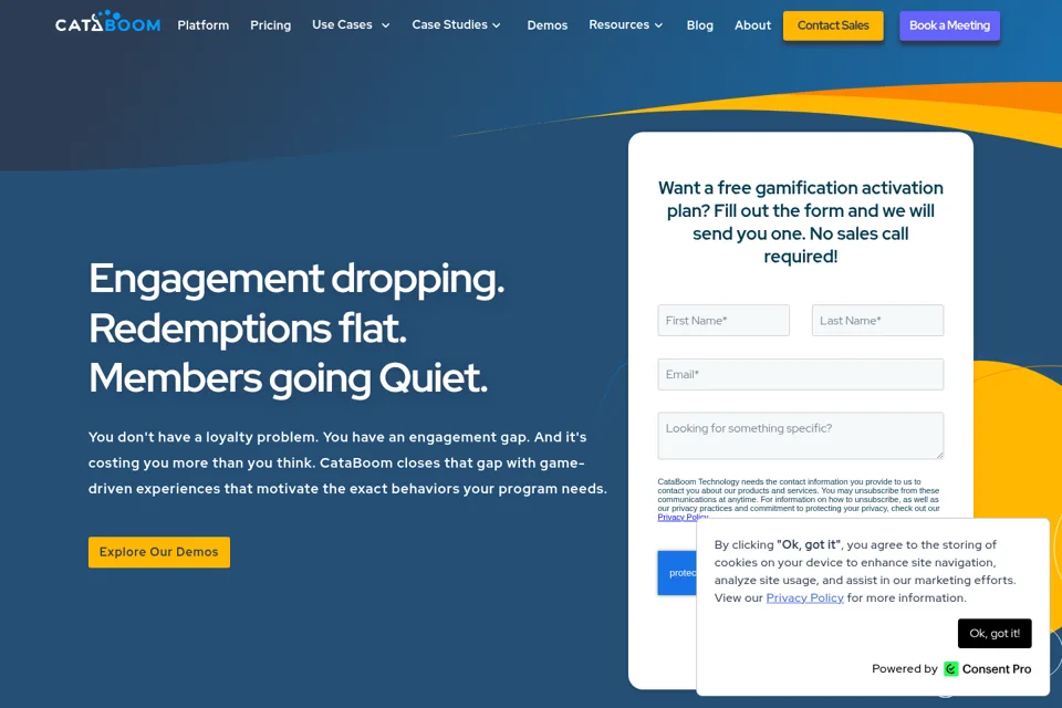 Aperçu de la landing page