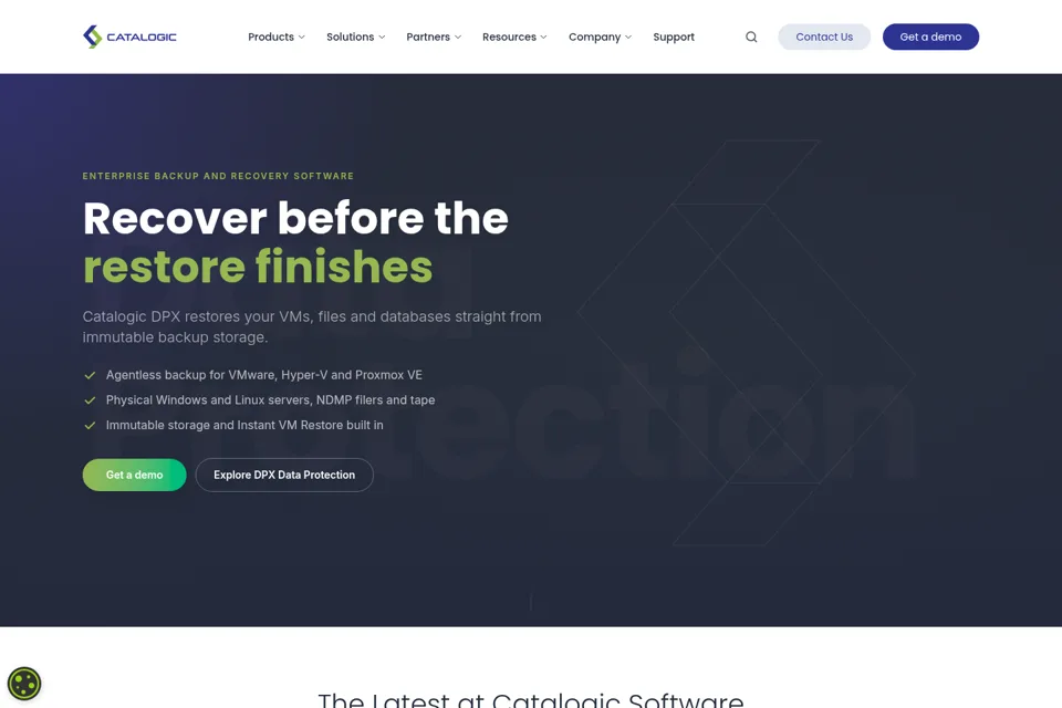 Aperçu de la landing page