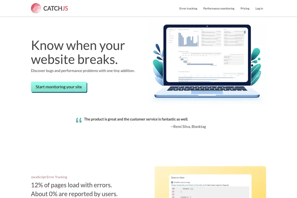 Landing page preview
