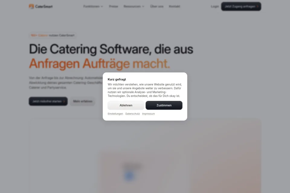 Landing page preview
