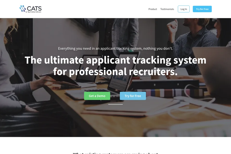 Aperçu de la landing page