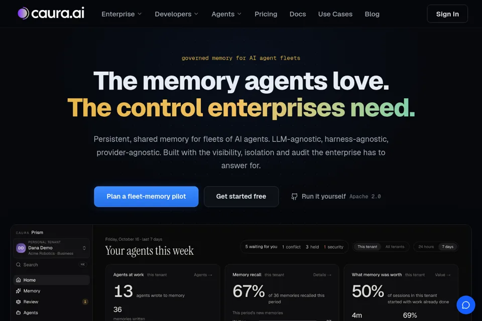 Aperçu de la landing page