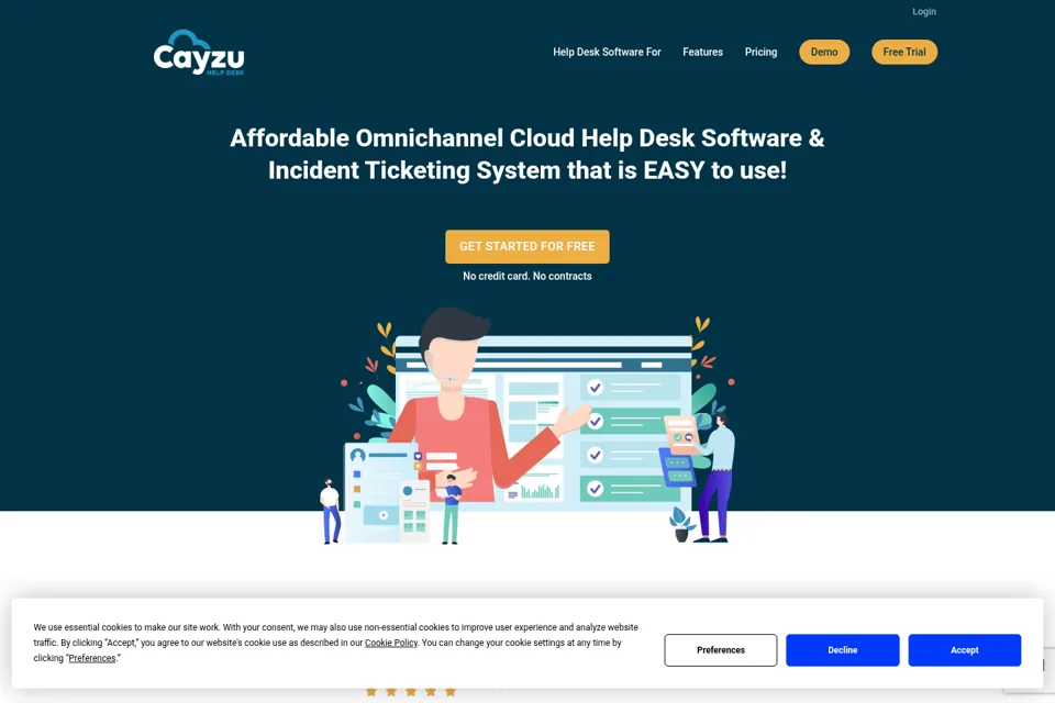 Aperçu de la landing page