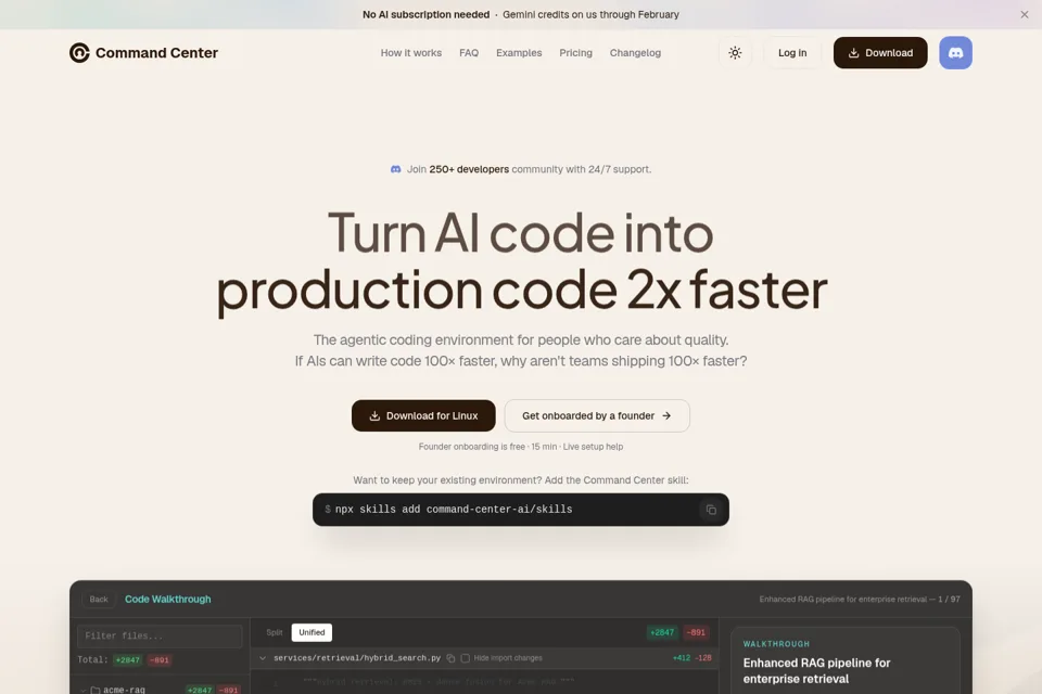 Landing page preview