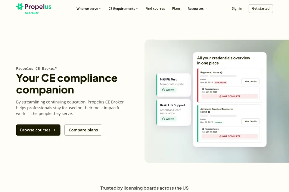 Aperçu de la landing page