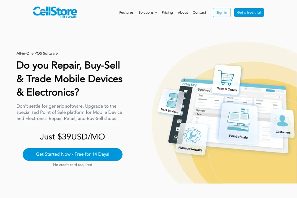 Aperçu de la landing page