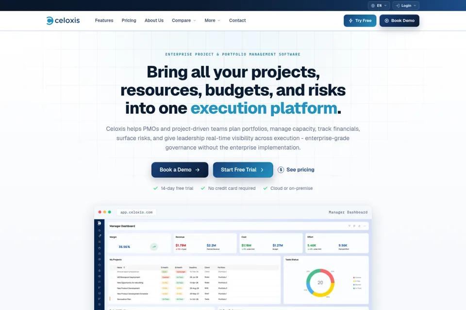 Aperçu de la landing page